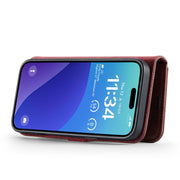 For iPhone 16 Pro Max DG.MING Crazy Horse Texture Detachable Magnetic Leather Phone Case(Red)