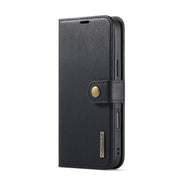 For iPhone 16 Pro Max DG.MING Crazy Horse Texture Detachable Magnetic Leather Phone Case(Black)