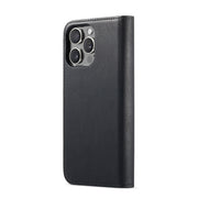For iPhone 16 Pro Max DG.MING Crazy Horse Texture Detachable Magnetic Leather Phone Case(Black)