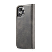 For iPhone 16 Pro DG.MING Crazy Horse Texture Detachable Magnetic Leather Phone Case(Grey)