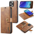 For iPhone 16 Pro DG.MING Crazy Horse Texture Detachable Magnetic Leather Phone Case(Brown) - iPhone 16 Pro Cases by DG.MING | Online Shopping South Africa | PMC TechLife | Buy Now Pay Later Mobicred