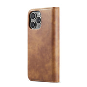 For iPhone 16 Pro DG.MING Crazy Horse Texture Detachable Magnetic Leather Phone Case(Brown)