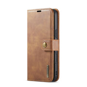 For iPhone 16 Plus DG.MING Crazy Horse Texture Detachable Magnetic Leather Phone Case(Brown)