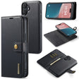 For iPhone 16 Plus DG.MING Crazy Horse Texture Detachable Magnetic Leather Phone Case(Black) - iPhone 16 Plus Cases by DG.MING | Online Shopping South Africa | PMC TechLife | Buy Now Pay Later Mobicred