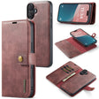 For iPhone 16 DG.MING Crazy Horse Texture Detachable Magnetic Leather Phone Case(Red) - free shipping - PMC TechLife - Order now!