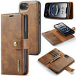 For iPhone 16e DG.MING Crazy Horse Texture Detachable Magnetic Leather Phone Case(Brown) - free shipping - PMc TechLife - Order now!