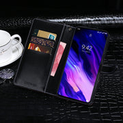 For Umidigi S5 Pro idewei Crocodile Texture Horizontal Flip Leather Case with Holder & Card Slots & Wallet(Dark Blue)