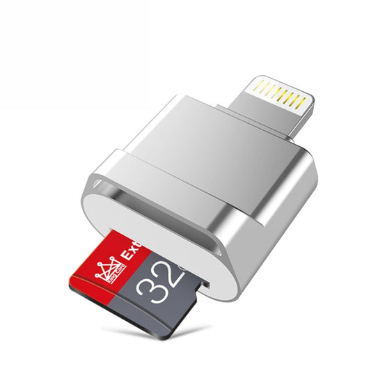 MicroDrive 8pin To TF Card Adapter Mini iPhone & iPad TF Card Reader, Capacity:16GB(Silver) - free shipping - PMC Jewellery - Order now!