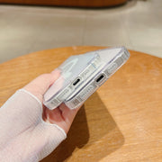For iPhone 16 Fine Hole MagSafe Magnetic Clear Acrylic TPU Case(Transparent)
