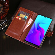 For Blackview A80 idewei Crazy Horse Texture Horizontal Flip Leather Case with Holder & Card Slots & Wallet(Yellow)