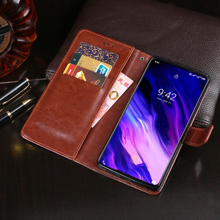 For UMIDIGI S5 Pro idewei Crazy Horse Texture Horizontal Flip Leather Case with Holder & Card Slots & Wallet(Sky Blue)