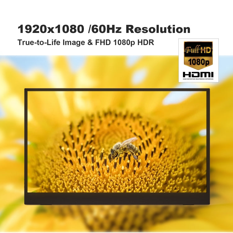 GXMO G156F 15.6 inch FHD 1920x1080P IPS Screen Portable Muti-platform Monitor(Black) - free shipping - PMC Jewellery - Order now!
