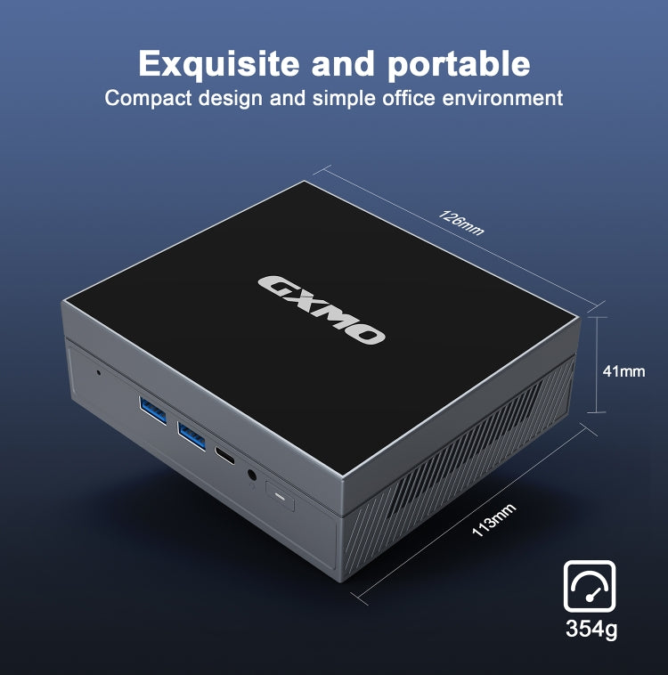 GXMO GX55 Windows 11 Intel N5105 Mini PC NVME SSD WiFi Mini Desktop Computer, Specification:16GB+512GB(Black) - free shipping - PMC Jewellery - Order now!