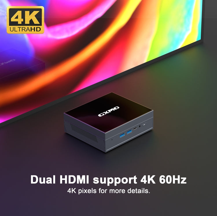 GXMO GX55 Windows 11 Intel N5105 Mini PC NVME SSD WiFi Mini Desktop Computer, Specification:16GB+512GB(Black) - free shipping - PMC Jewellery - Order now!