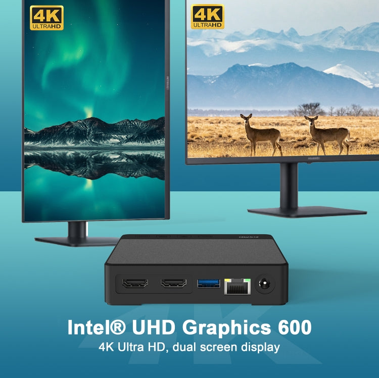 GXMO N42 Windows 11 Intel Gemini Lake N4020C Mini PC NVME SSD WiFi Mini Desktop Computer, Specification:6GB+64GB+256GB(Black)