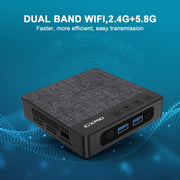 GXMO N42 Windows 11 Intel Gemini Lake N4020C Mini PC NVME SSD WiFi Mini Desktop Computer, Specification:6GB+64GB+256GB(Black)