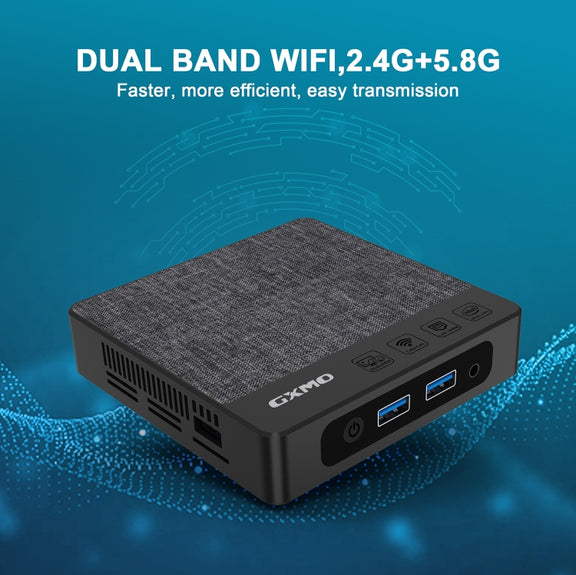 GXMO N42 Windows 11 Intel Gemini Lake N4020C Mini PC NVME SSD WiFi Mini Desktop Computer, Specification:6GB+64GB+256GB(Black)