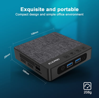 GXMO N42 Windows 11 Intel Gemini Lake N4020C Mini PC NVME SSD WiFi Mini Desktop Computer, Specification:6GB+64GB+256GB(Black) - free shipping - PMC Jewellery - Order now!