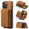 For iPhone 15 Pro Max DG.MING M1 Series 3-Fold Multi Card Wallet Leather Phone Case(Brown) - iPhone 15 Pro Max Cases by DG.MING | Online Shopping South Africa | PMC TechLife | Buy Now Pay Later Mobicred
