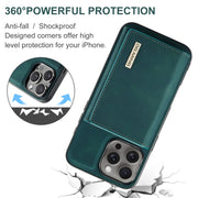 For iPhone 16 Pro Max DG.MING M1 Series 3-Fold Multi Card Wallet Leather Phone Case(Green)