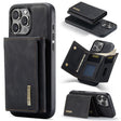 For iPhone 16 Pro DG.MING M1 Series 3-Fold Multi Card Wallet Leather Phone Case(Black) - free shipping - PMC TechLife - Order now!