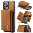 For iPhone 16 Pro DG.MING M1 Series 3-Fold Multi Card Wallet Leather Phone Case(Brown) - free shipping - PMC TechLife - Order now!