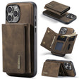 For iPhone 16 Pro DG.MING M1 Series 3-Fold Multi Card Wallet Leather Phone Case(Coffee) - iPhone 16 Pro Cases by DG.MING | Online Shopping South Africa | PMC TechLife | Buy Now Pay Later Mobicred