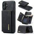 For iPhone 16 DG.MING M1 Series 3-Fold Multi Card Wallet Leather Phone Case(Black) - free shipping - PMC TechLife - Order now!