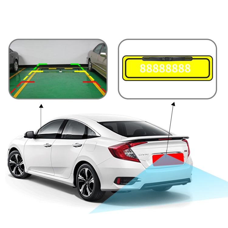 PZ703 413C-W Car Water-resistant External Wireless Reversing Image Night Vision Camera + 4.3 inch Rearview Monitor