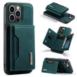 For iPhone 15 Pro DG.MING M2 Series 3-Fold Card Bag Wallet Leather Phone Case(Green) - free shipping - PMC TechLife - Order now!