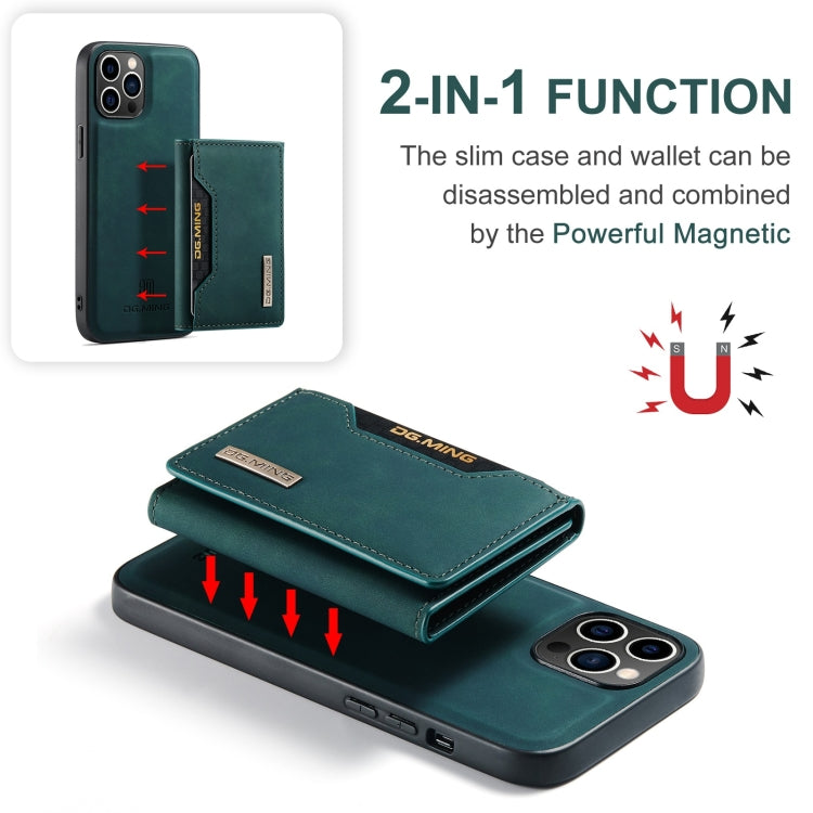For iPhone 15 Pro DG.MING M2 Series 3-Fold Card Bag Wallet Leather Phone Case(Green) - free shipping - PMC Jewellery - Order now!