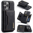 For iPhone 16 Pro DG.MING M2 Series 3-Fold Card Bag Wallet Leather Phone Case(Black) - iPhone 16 Pro Cases by DG.MING | Online Shopping South Africa | PMC TechLife | Buy Now Pay Later Mobicred