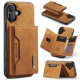 For iPhone 16 DG.MING M2 Series 3-Fold Card Bag Wallet Leather Phone Case(Brown) - iPhone 16 Cases by DG.MING | Online Shopping South Africa | PMC TechLife | Buy Now Pay Later Mobicred