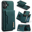 For iPhone 16 DG.MING M2 Series 3-Fold Card Bag Wallet Leather Phone Case(Green) - free shipping - PMC TechLife - Order now!