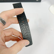 For Apple Watch Ultra 2 49mm Buffalo Leather Watch Band(Black)