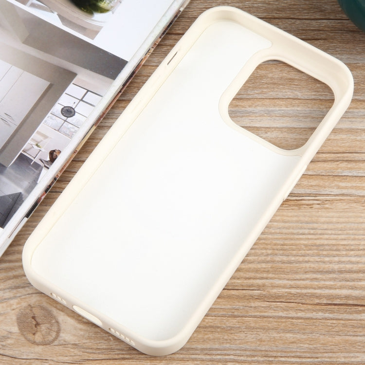 For iPhone 14 Pro MagSafe Liquid Silicone Phone Case(White)