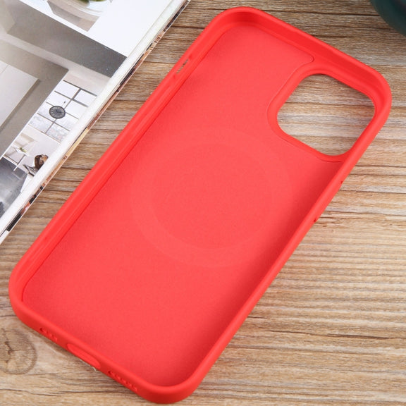 For iPhone 11 MagSafe Liquid Silicone Phone Case(Red)