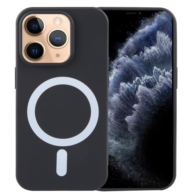 For iPhone 11 Pro MagSafe Liquid Silicone Phone Case(Black) - iPhone 11 Pro Cases by PMC TechLife | Online Shopping South Africa | PMC TechLife