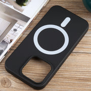 For iPhone 11 Pro MagSafe Liquid Silicone Phone Case(Black)