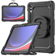 For Samsung Galaxy Tab S9+ / S10+ D Type Silicone Hybrid PC Tablet Case with Handle Holder(Black) - free shipping - PMC Jewellery - Order now!