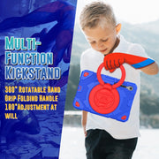 For Samsung Galaxy Tab S9 Spider Rotation Handle Silicone Hybrid PC Tablet Case(Red Blue)