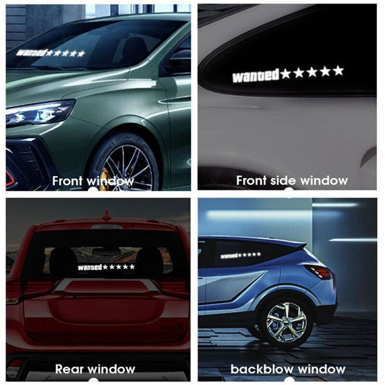 EL Luminous Car Stickers Cold Light Car Stickers Car Luminous Pattern Decoration(Wanted Ice Blue) - Decorative Sticker by PMC TechLife | Online Shopping South Africa | PMC TechLife | Buy Now Pay Later Mobicred