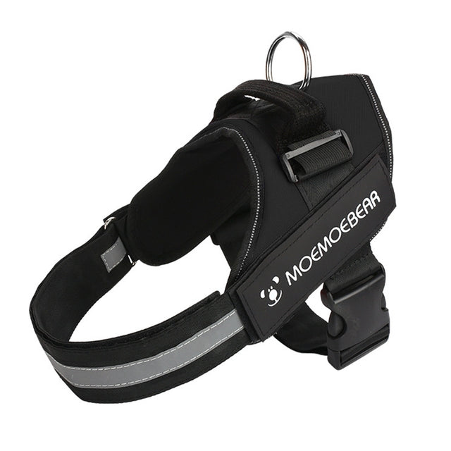 Pet Dog Anti Sprint Oxford Cloth K9 Chest Strap Traction Rope Strap, Size:XXL for 40-70kg(Black)