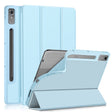 For Lenovo Tab P12 12.7 /P12 Pro 2nd Gen 3-folding TPU Smart Leather Tablet Case(Sky Blue) - Lenovo by PMC TechLife | Online Shopping South Africa | PMC TechLife | Buy Now Pay Later Mobicred