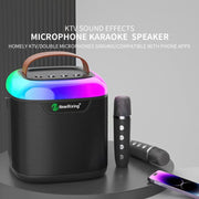 New RiXing NR8805 TWS Portable Smart Bluetooth Speaker with RGB Lighting(Beige)