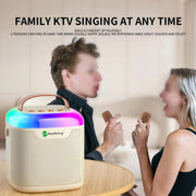 New RiXing NR8805 TWS Portable Smart Bluetooth Speaker with RGB Lighting(White)