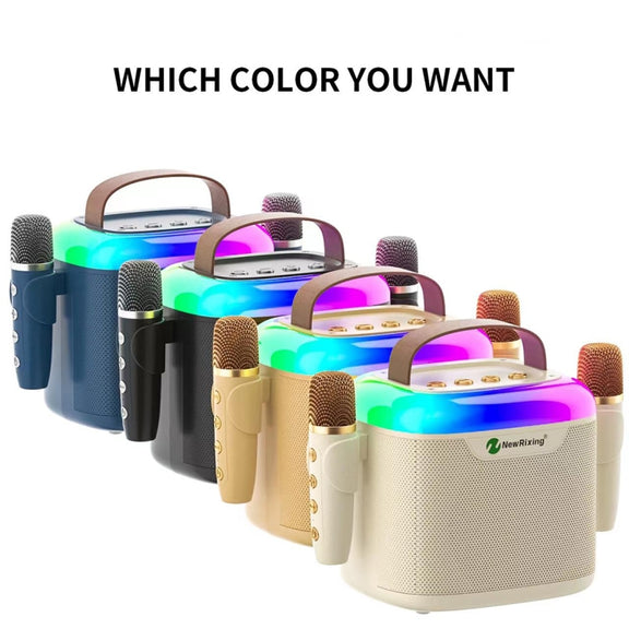 New RiXing NR8805 TWS Portable Smart Bluetooth Speaker with RGB Lighting(White)