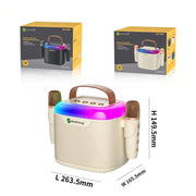 New RiXing NR8805 TWS Portable Smart Bluetooth Speaker with RGB Lighting(White)