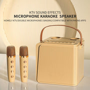 New RiXing NR8807 TWS Portable Handheld Noise Reduction Smart Wireless Bluetooth Speaker(Beige)