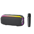 New RiXing NR8809 20W Outdoor Portable TWS Smart Wireless Bluetooth Speaker, Style:Single Mic(Grey) - free shipping - PMC Jewellery - Order now!